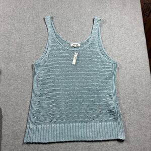 Madewell Linen Knit Tank Baby Blue S